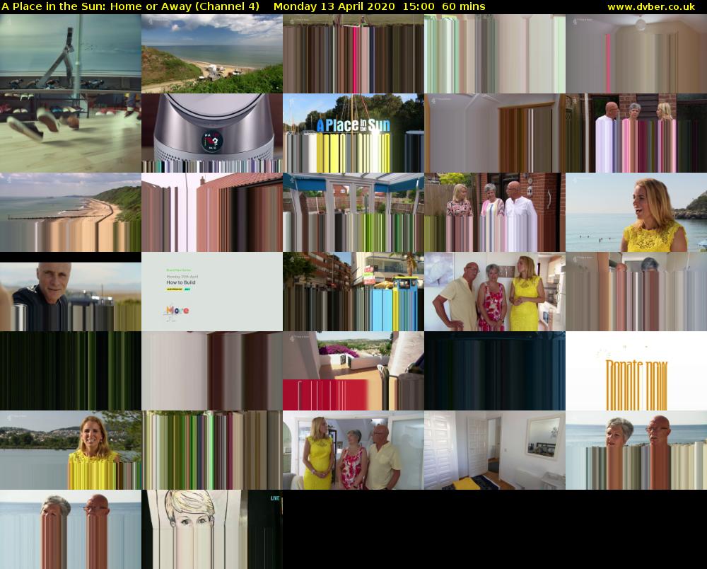A Place in the Sun: Home or Away (Channel 4) Monday 13 April 2020 15:00 - 16:00