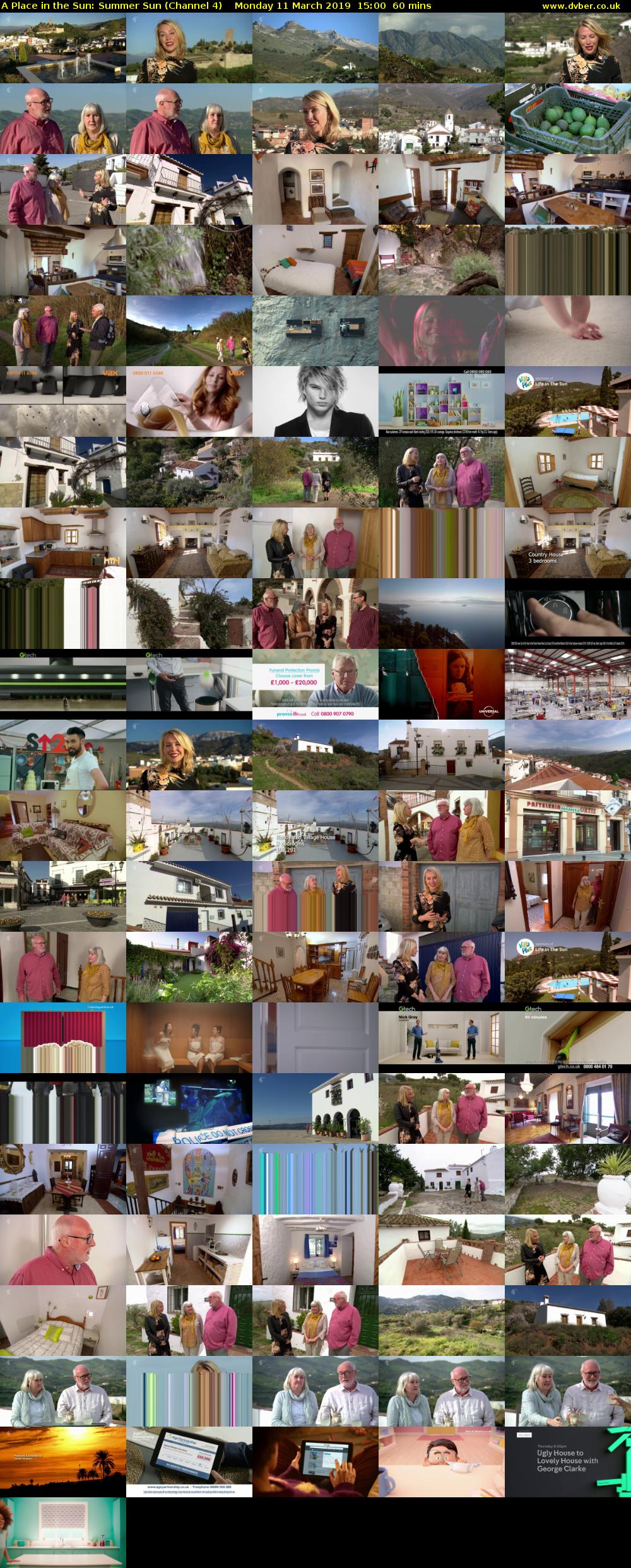A Place in the Sun: Summer Sun (Channel 4) Monday 11 March 2019 15:00 - 16:00