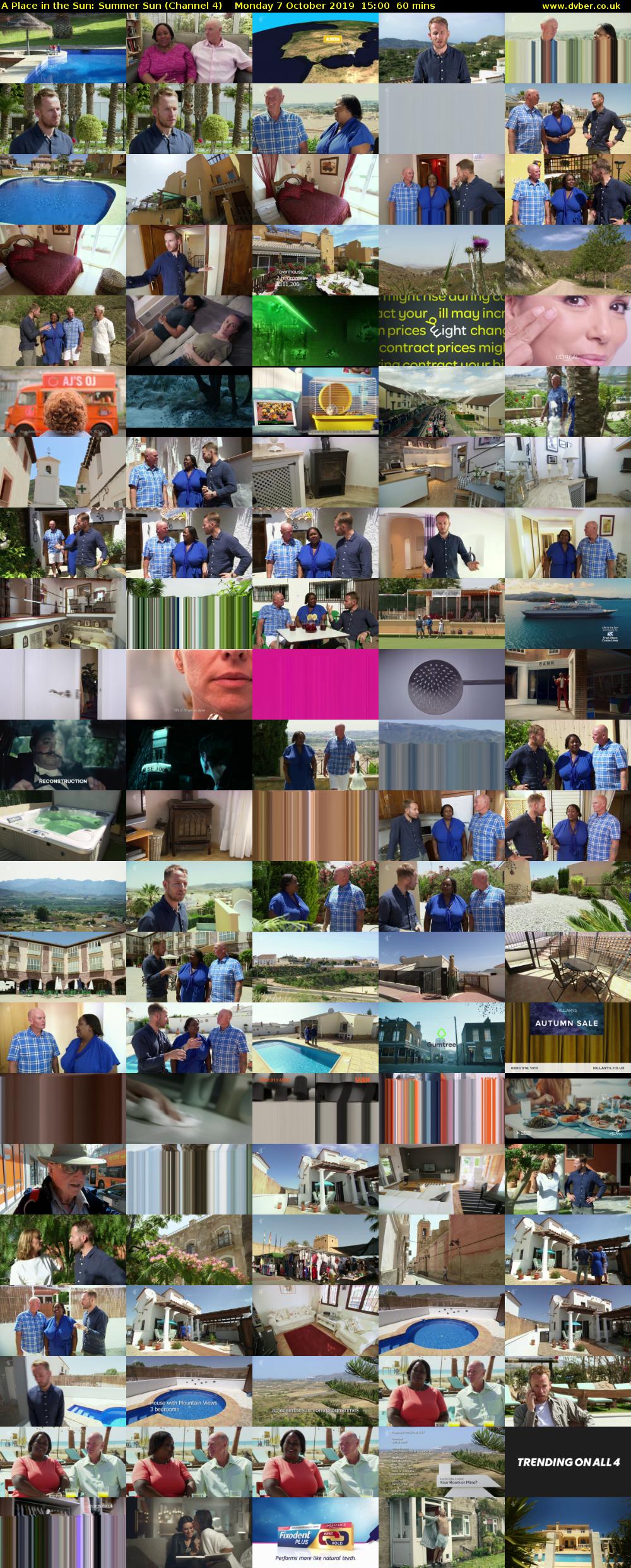 A Place in the Sun: Summer Sun (Channel 4) Monday 7 October 2019 15:00 - 16:00