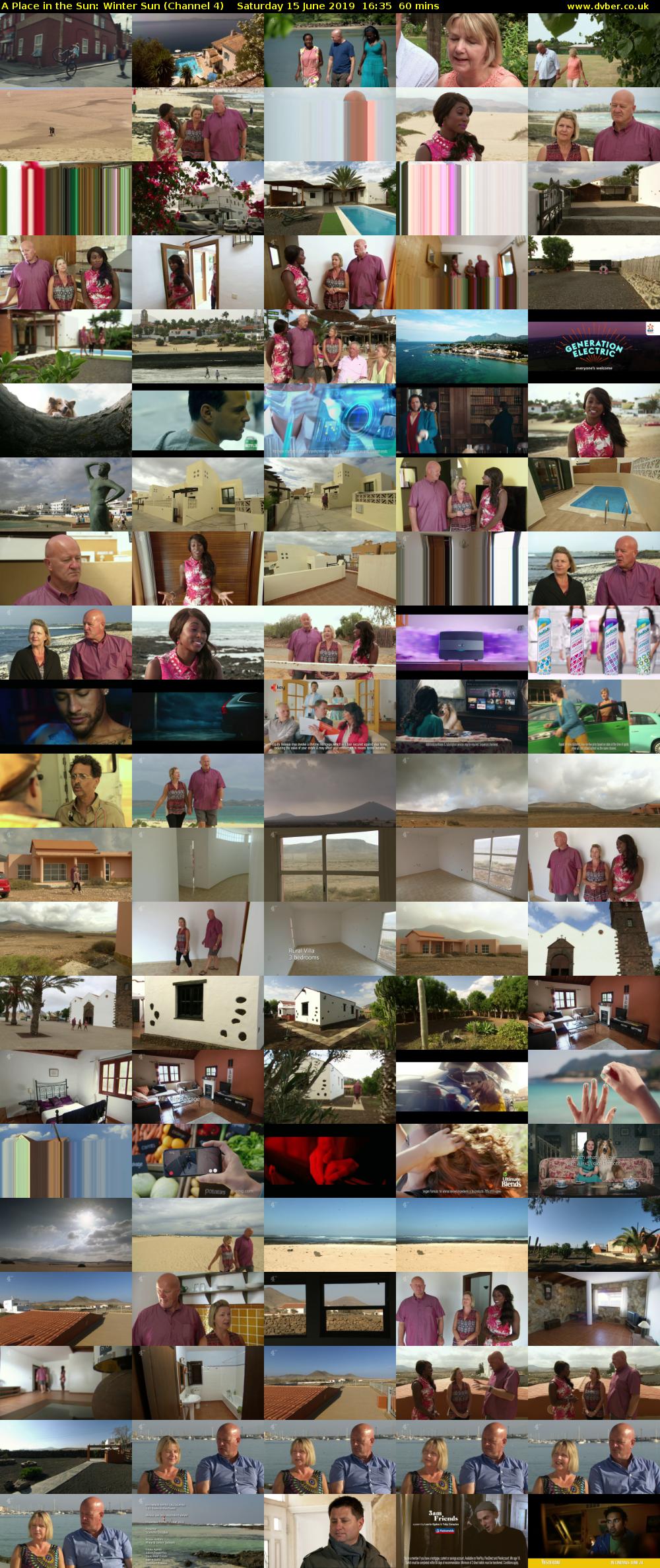 A Place in the Sun: Winter Sun (Channel 4) Saturday 15 June 2019 16:35 - 17:35