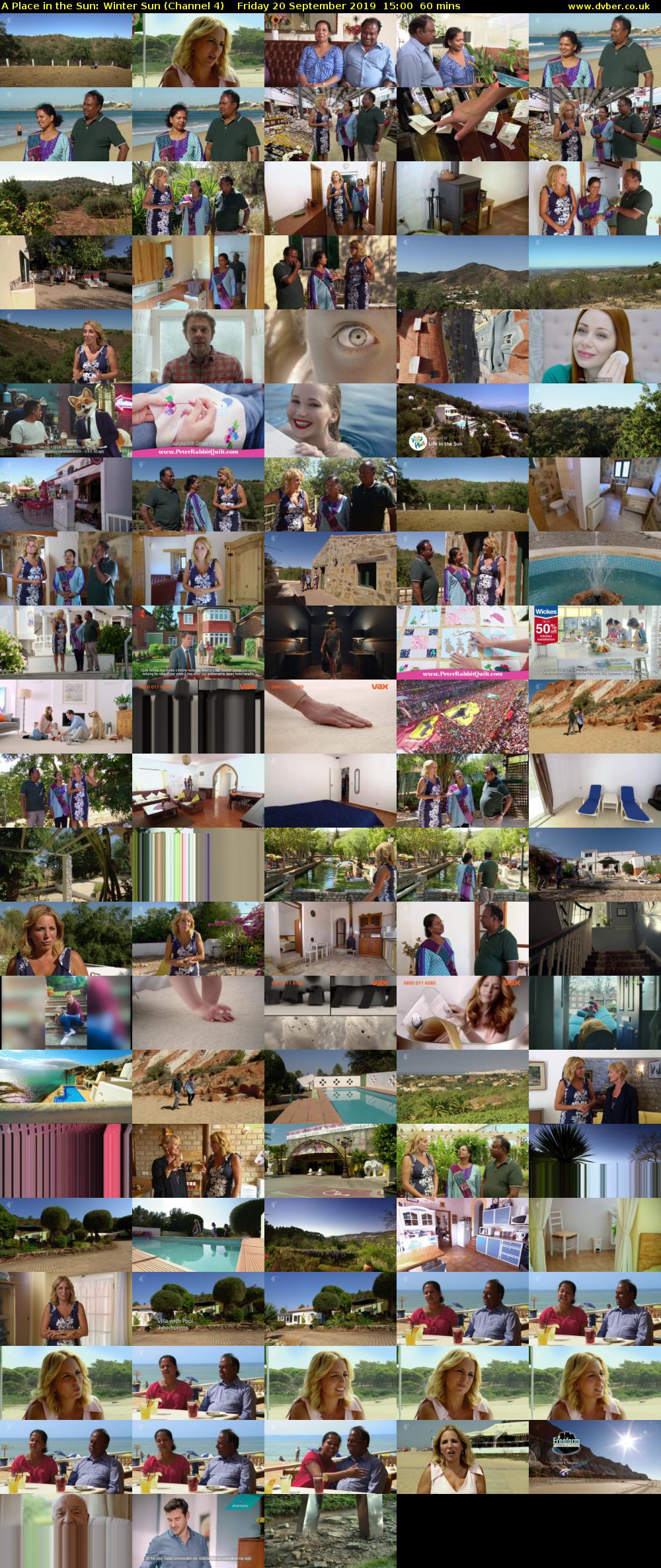 A Place in the Sun: Winter Sun (Channel 4) Friday 20 September 2019 15:00 - 16:00