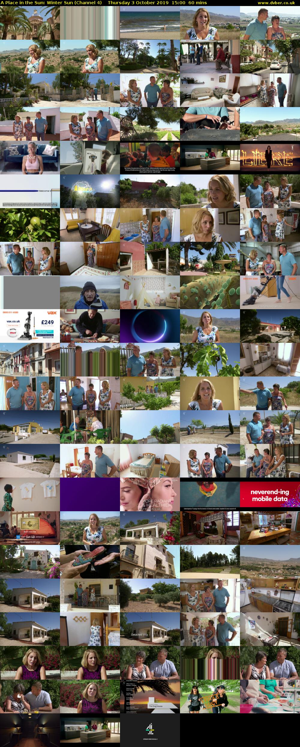 A Place in the Sun: Winter Sun (Channel 4) Thursday 3 October 2019 15:00 - 16:00