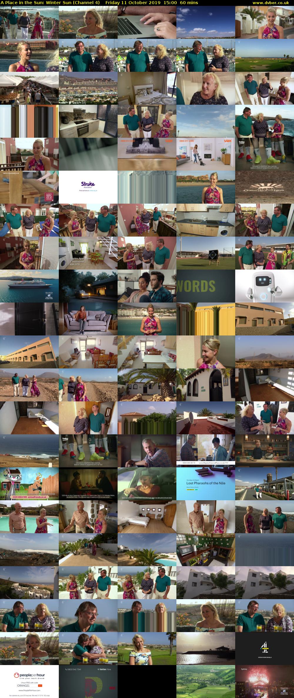 A Place in the Sun: Winter Sun (Channel 4) Friday 11 October 2019 15:00 - 16:00