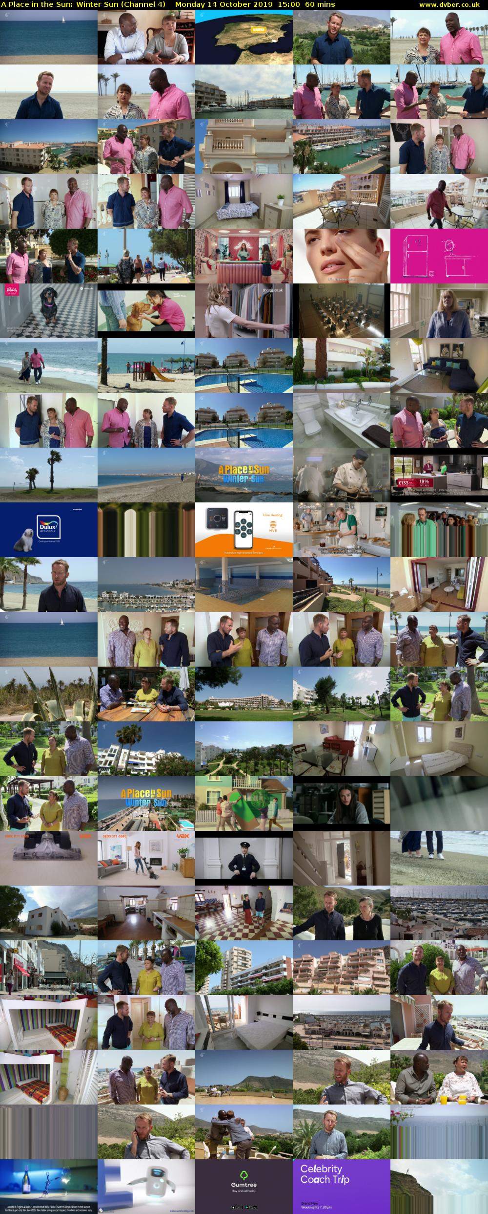 A Place in the Sun: Winter Sun (Channel 4) Monday 14 October 2019 15:00 - 16:00