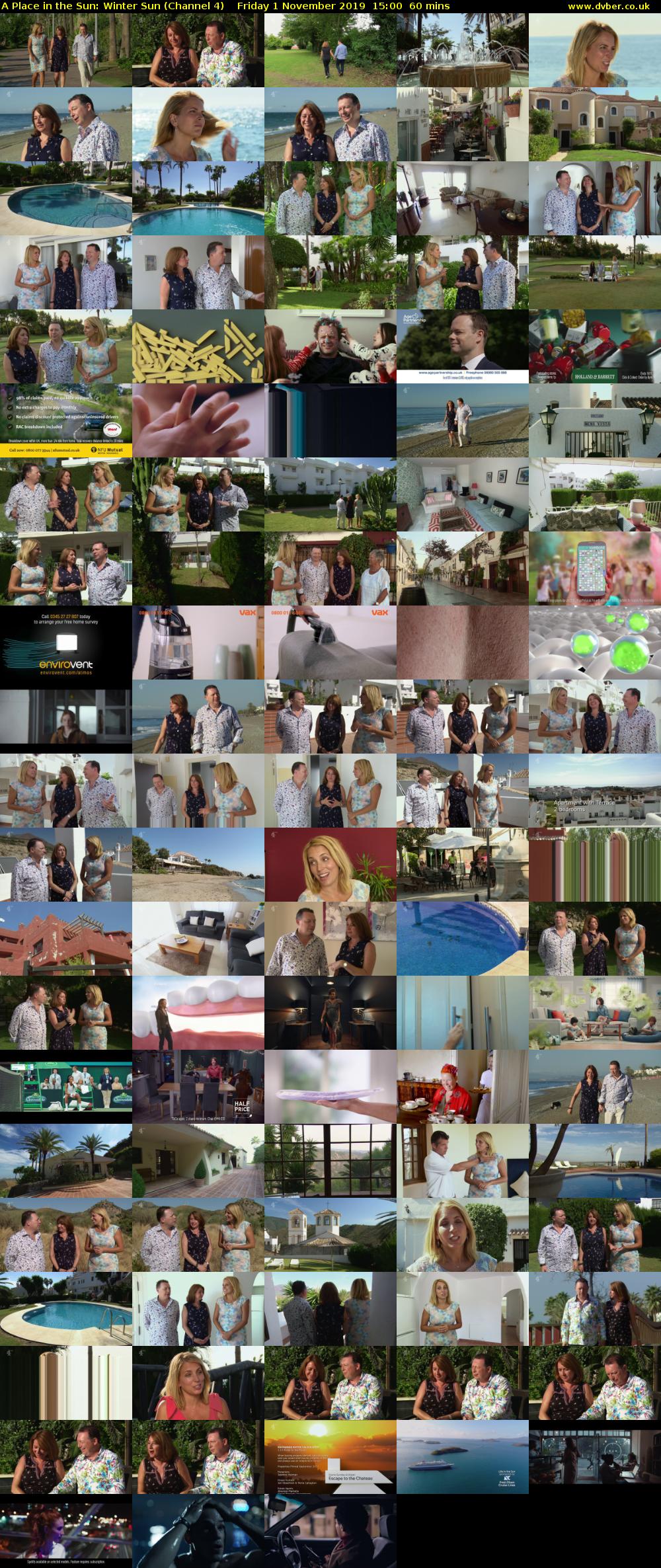 A Place in the Sun: Winter Sun (Channel 4) Friday 1 November 2019 15:00 - 16:00