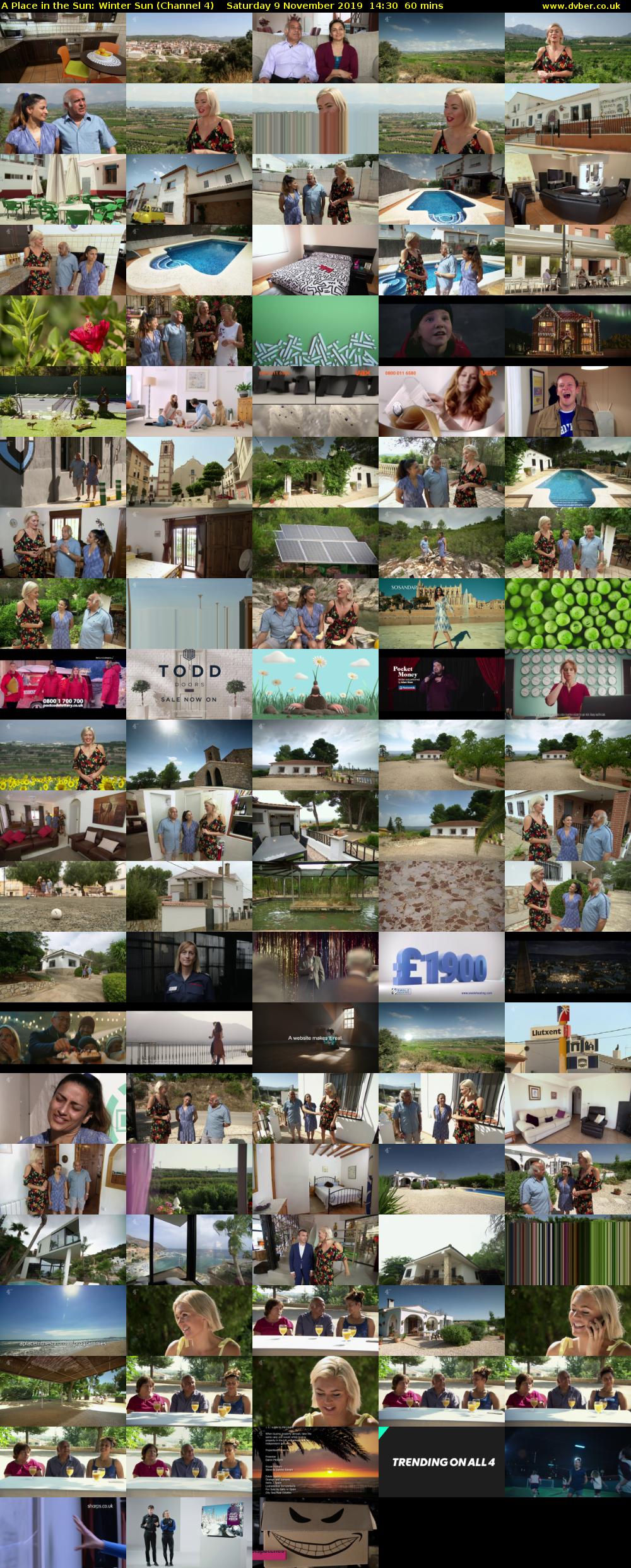 A Place in the Sun: Winter Sun (Channel 4) Saturday 9 November 2019 14:30 - 15:30