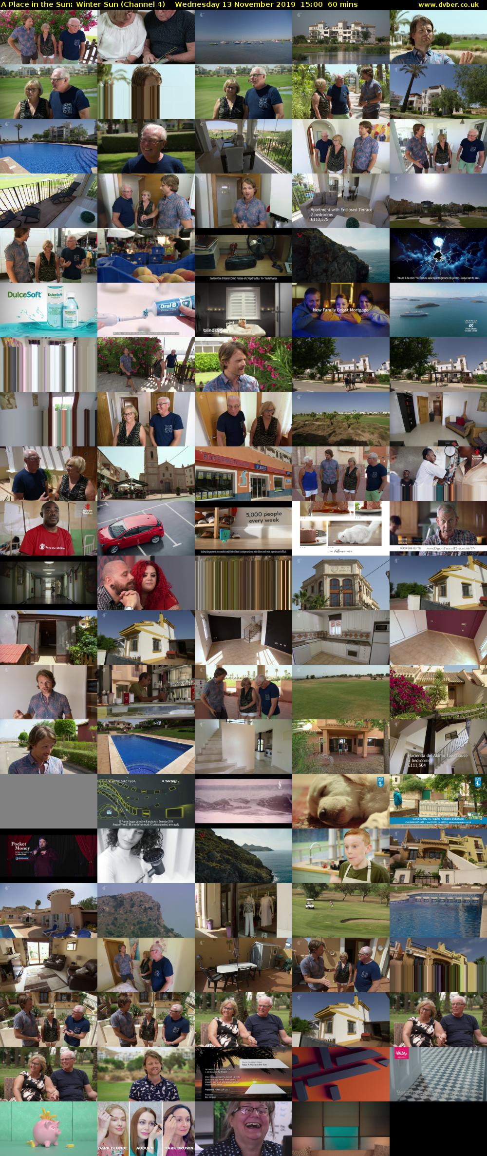 A Place in the Sun: Winter Sun (Channel 4) Wednesday 13 November 2019 15:00 - 16:00