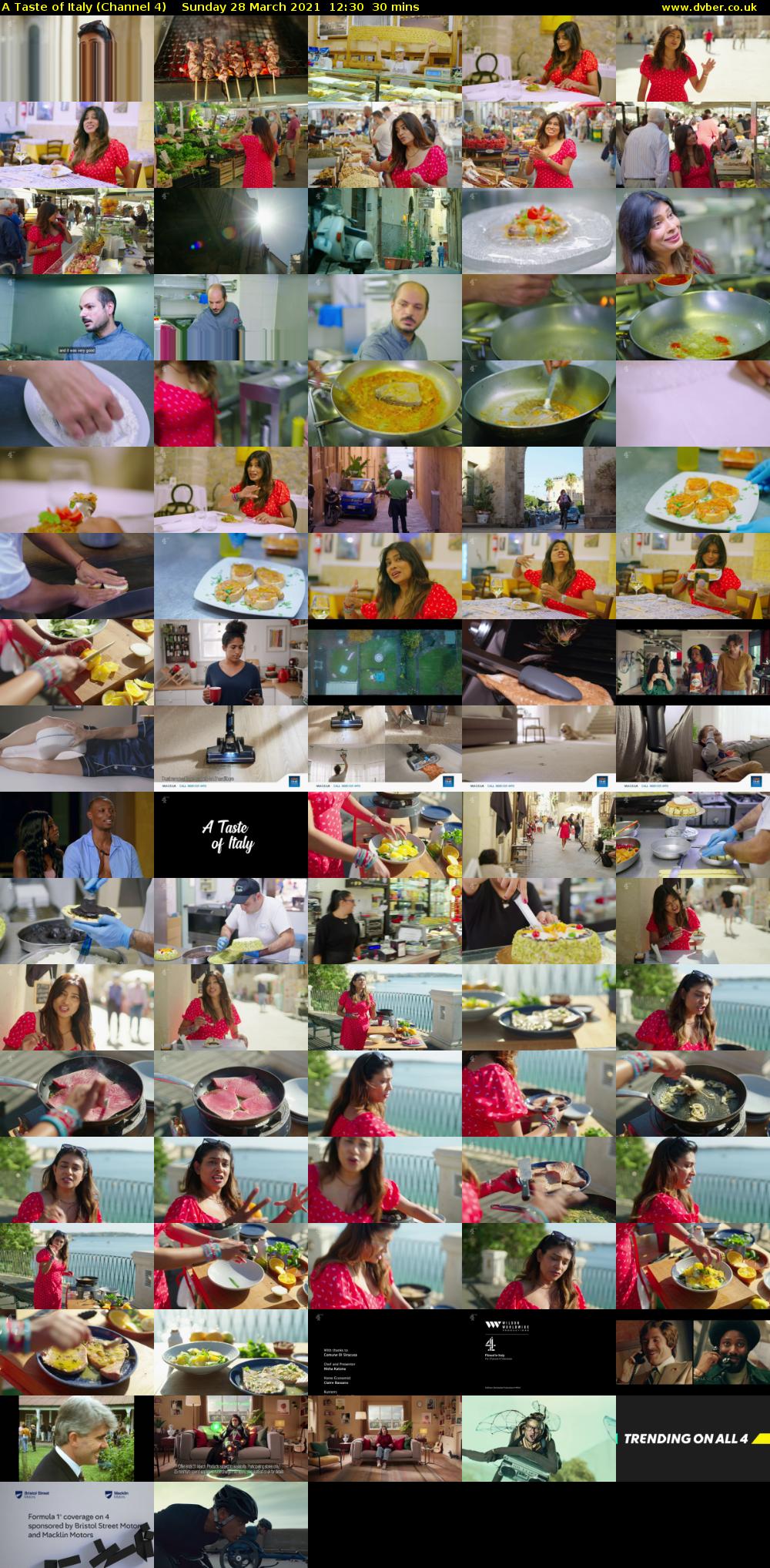 A Taste of Italy (Channel 4) Sunday 28 March 2021 12:30 - 13:00