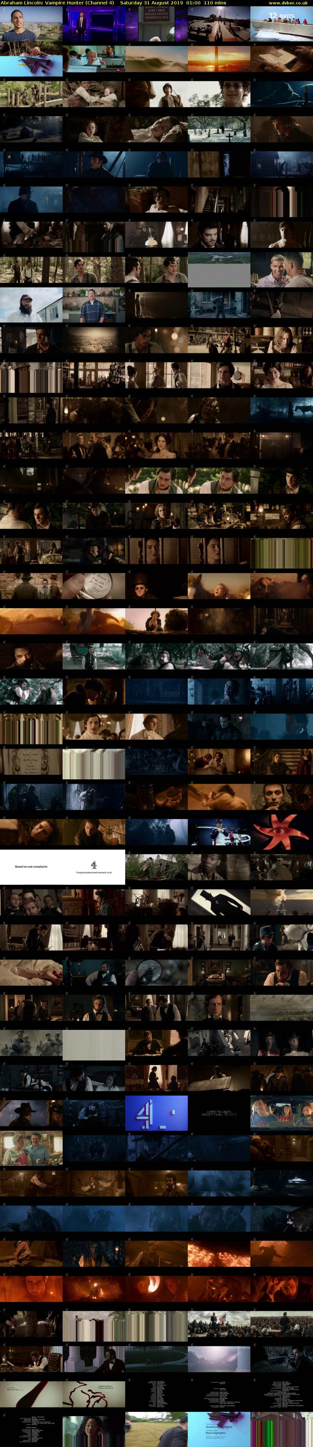 Abraham Lincoln: Vampire Hunter (Channel 4) Saturday 31 August 2019 01:00 - 02:50