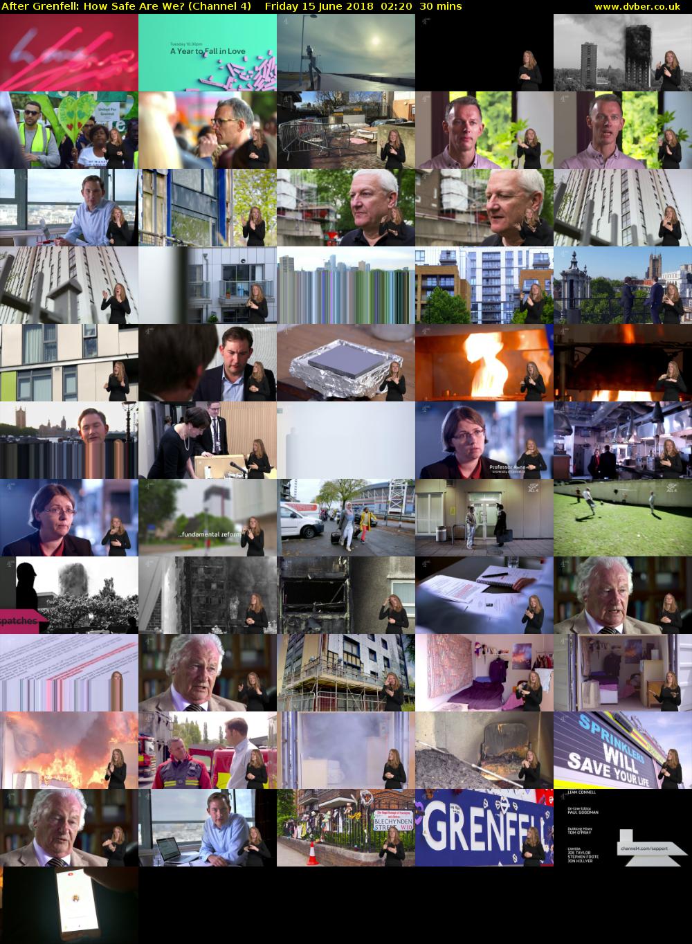 After Grenfell: How Safe Are We? (Channel 4) Friday 15 June 2018 02:20 - 02:50