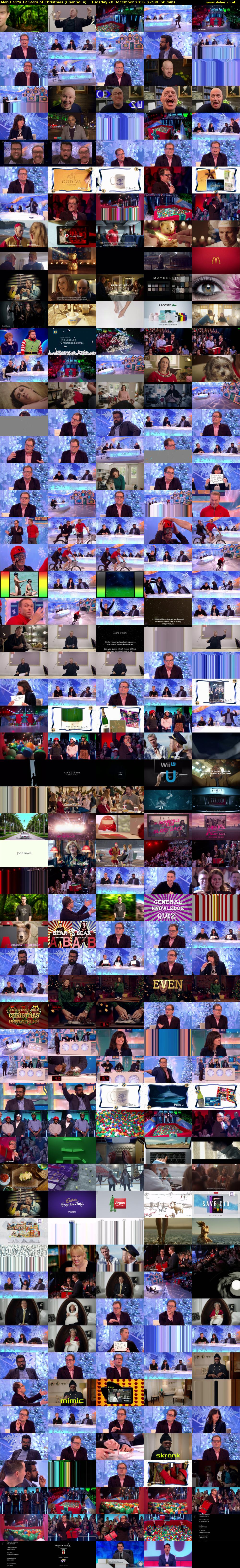 Alan Carr's 12 Stars of Christmas (Channel 4) Tuesday 20 December 2016 22:00 - 23:00
