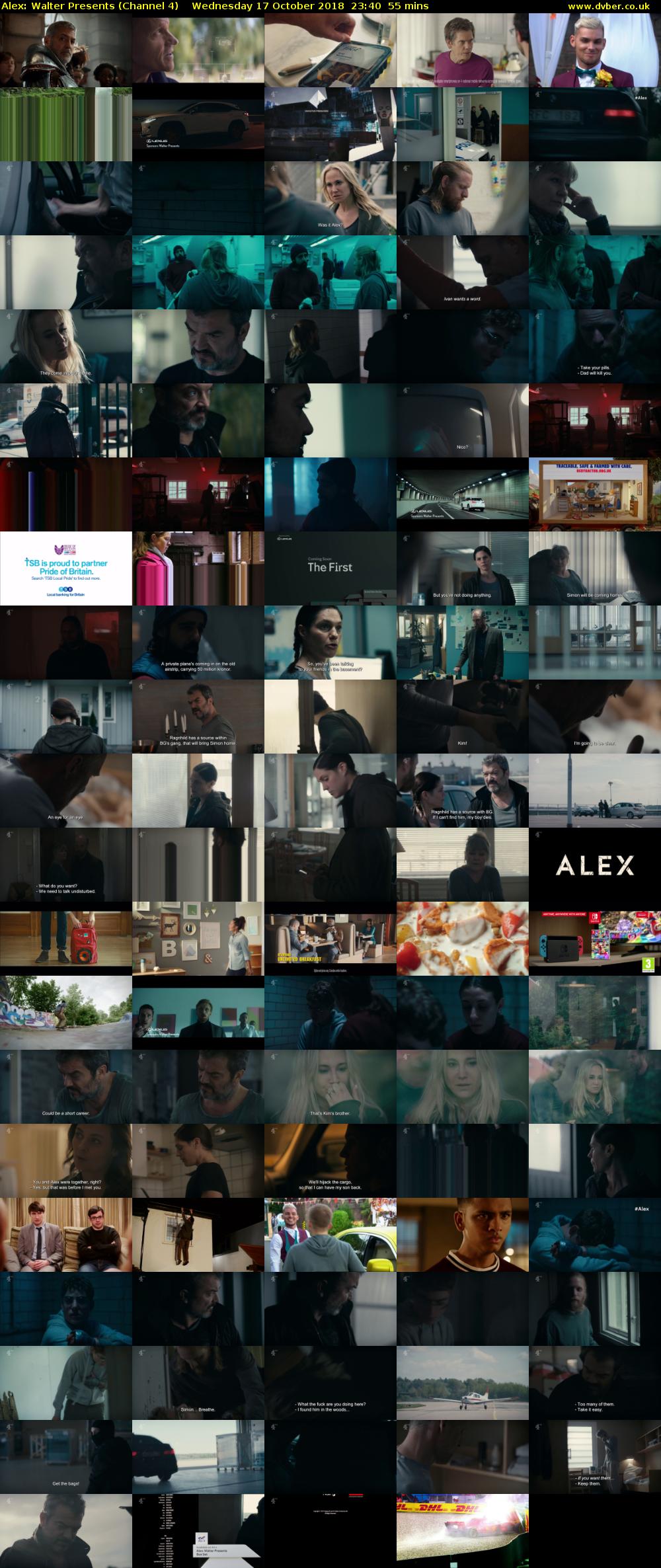 Alex: Walter Presents (Channel 4) Wednesday 17 October 2018 23:40 - 00:35