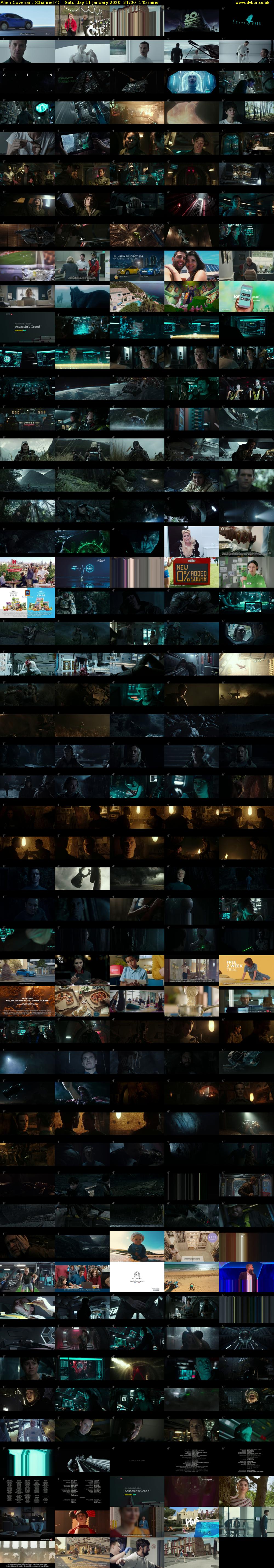 Alien Covenant (Channel 4) Saturday 11 January 2020 21:00 - 23:25
