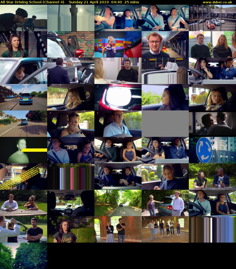 All Star Driving School (Channel 4) Sunday 21 April 2019 04:40 - 05:05