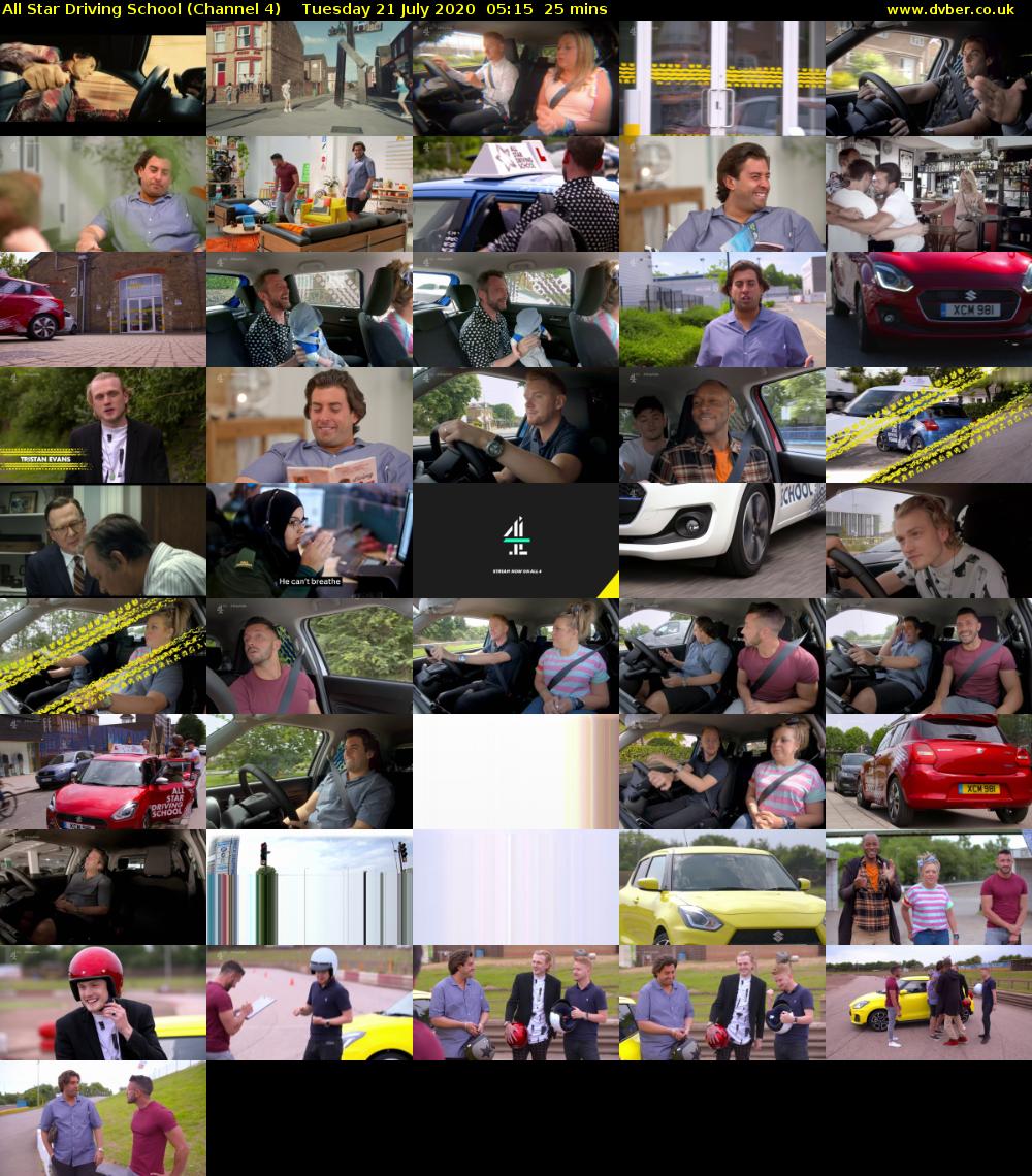 All Star Driving School (Channel 4) Tuesday 21 July 2020 05:15 - 05:40