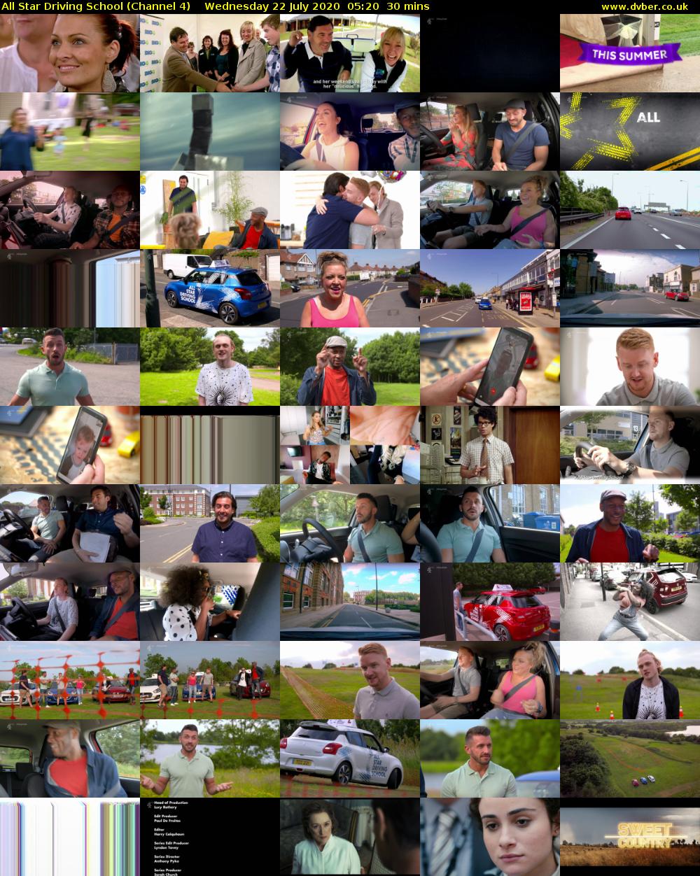 All Star Driving School (Channel 4) Wednesday 22 July 2020 05:20 - 05:50