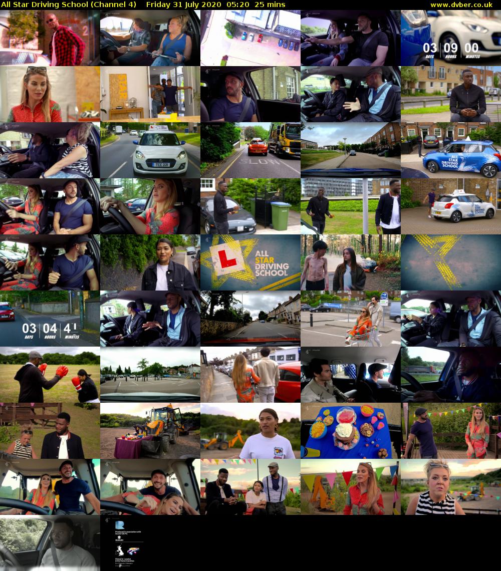 All Star Driving School (Channel 4) Friday 31 July 2020 05:20 - 05:45