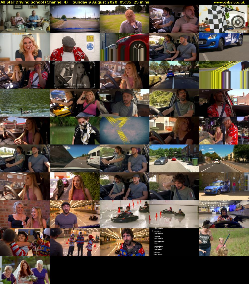 All Star Driving School (Channel 4) Sunday 9 August 2020 05:35 - 06:00