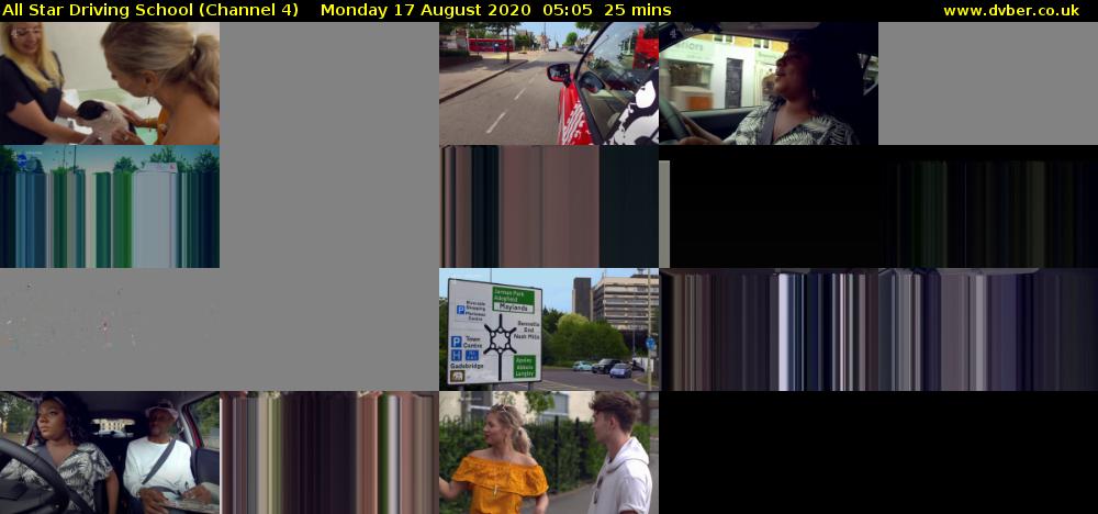 All Star Driving School (Channel 4) Monday 17 August 2020 05:05 - 05:30