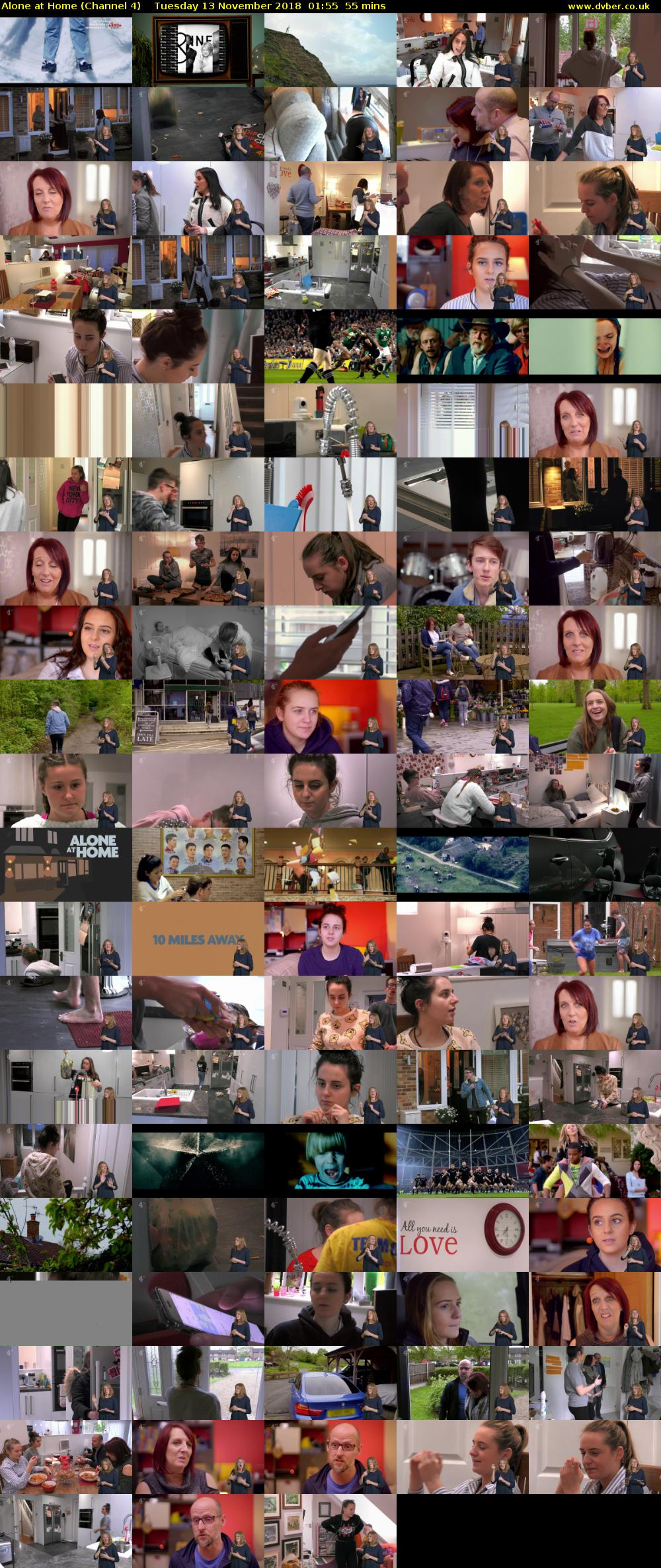 Alone at Home (Channel 4) Tuesday 13 November 2018 01:55 - 02:50