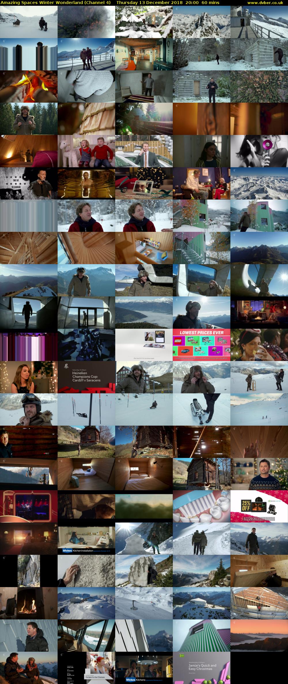 Amazing Spaces Winter Wonderland (Channel 4) Thursday 13 December 2018 20:00 - 21:00