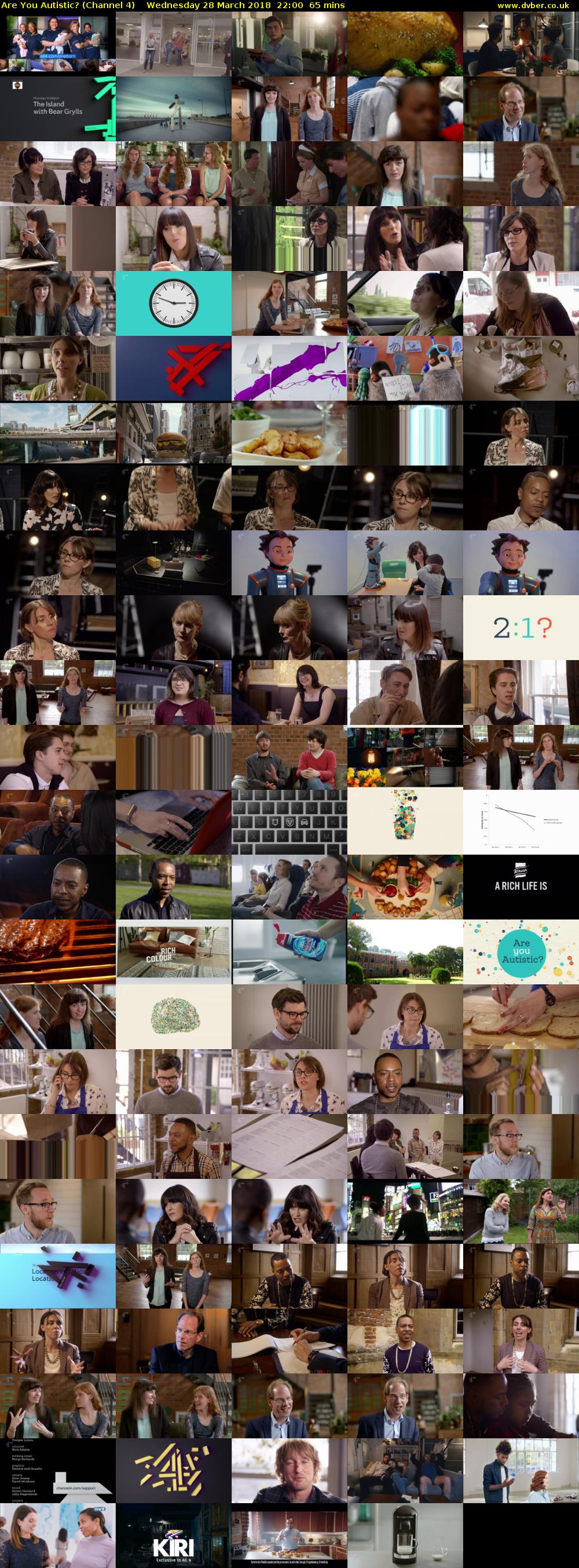 Are You Autistic? (Channel 4) Wednesday 28 March 2018 22:00 - 23:05