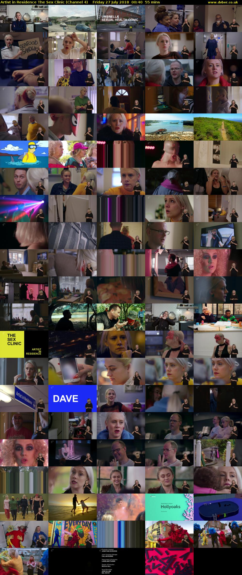 Artist in Residence The Sex Clinic (Channel 4) Friday 27 July 2018 00:40 - 01:35