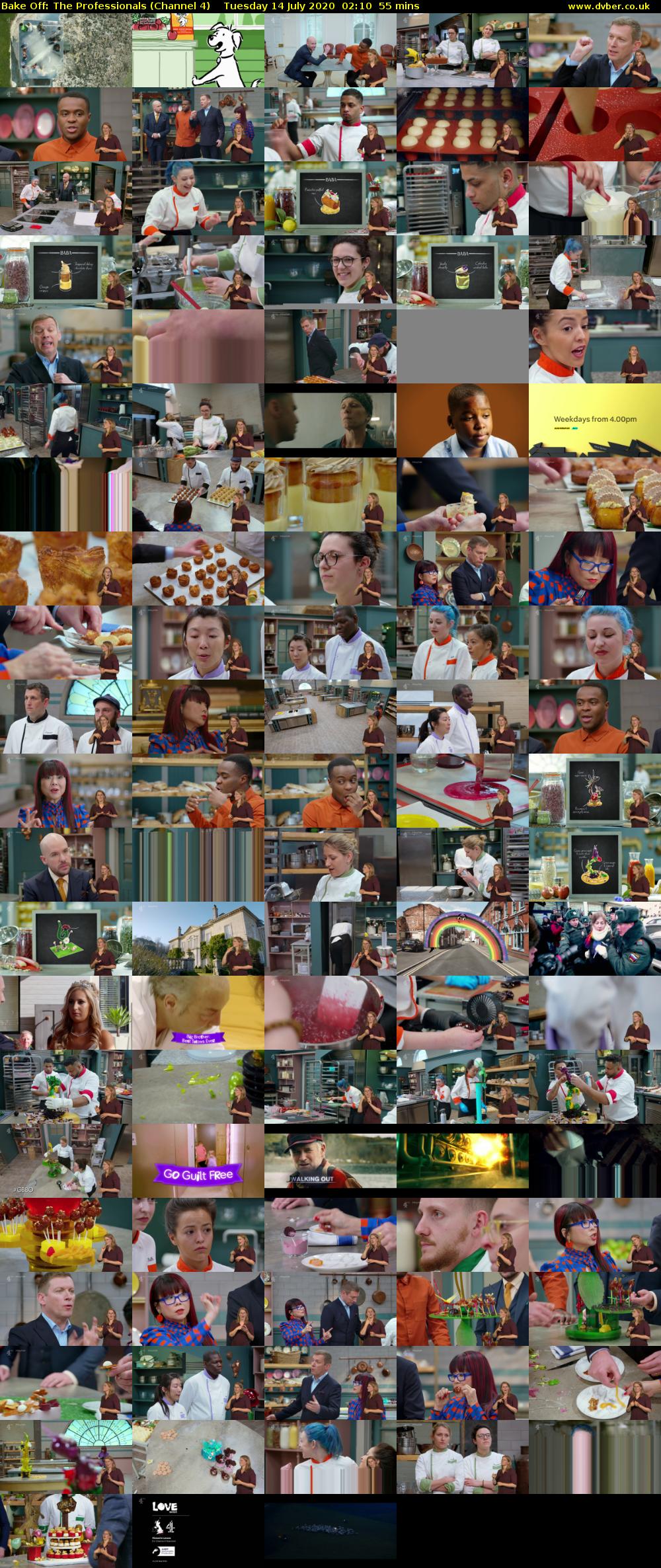 Bake Off: The Professionals (Channel 4) Tuesday 14 July 2020 02:10 - 03:05