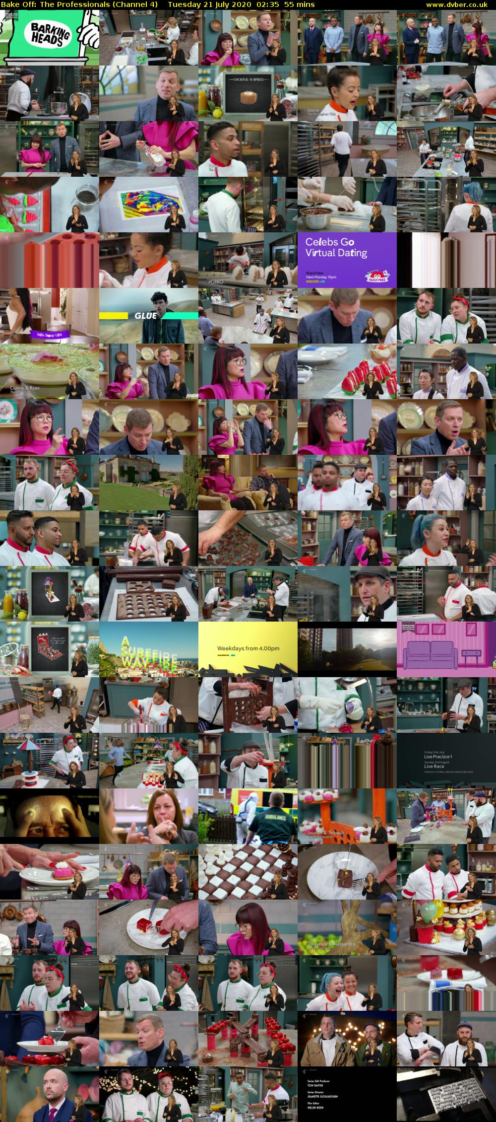 Bake Off: The Professionals (Channel 4) Tuesday 21 July 2020 02:35 - 03:30