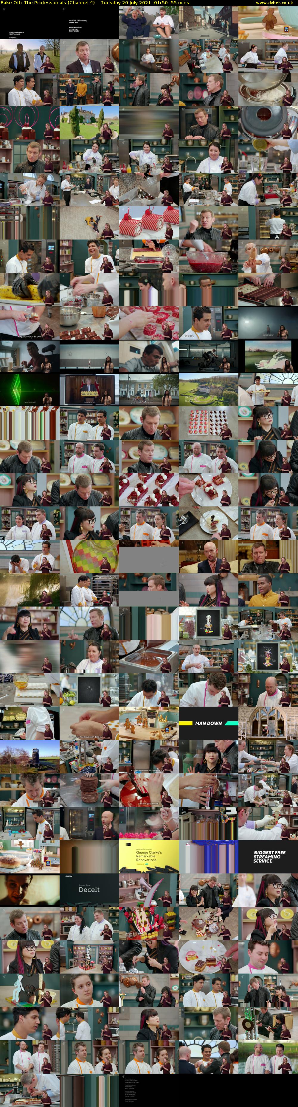Bake Off: The Professionals (Channel 4) Tuesday 20 July 2021 01:50 - 02:45