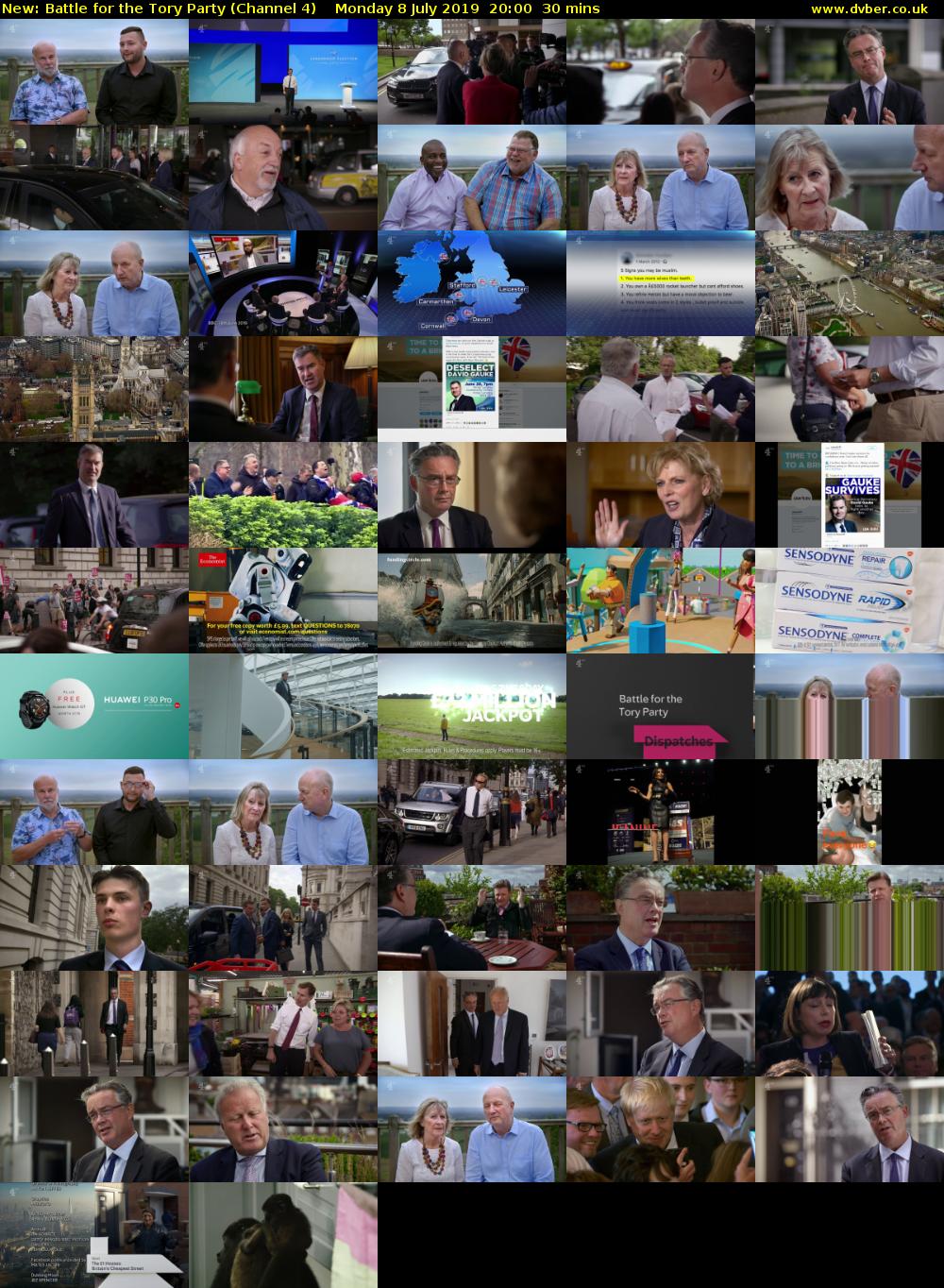 Battle for the Tory Party (Channel 4) Monday 8 July 2019 20:00 - 20:30
