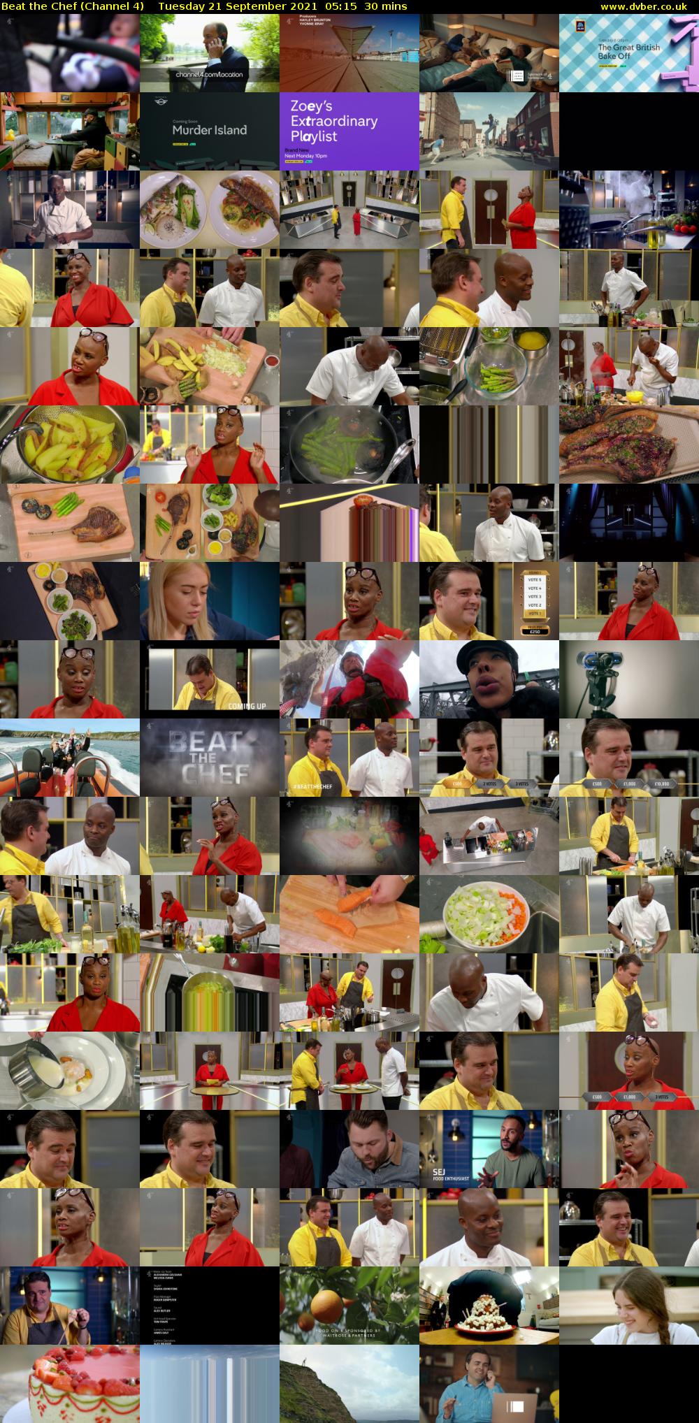 Beat the Chef (Channel 4) Tuesday 21 September 2021 05:15 - 05:45