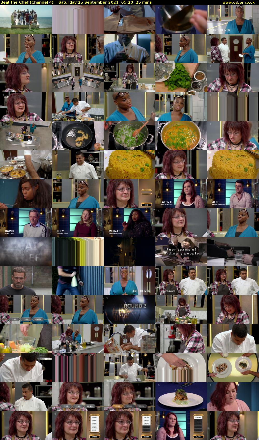 Beat the Chef (Channel 4) Saturday 25 September 2021 05:20 - 05:45