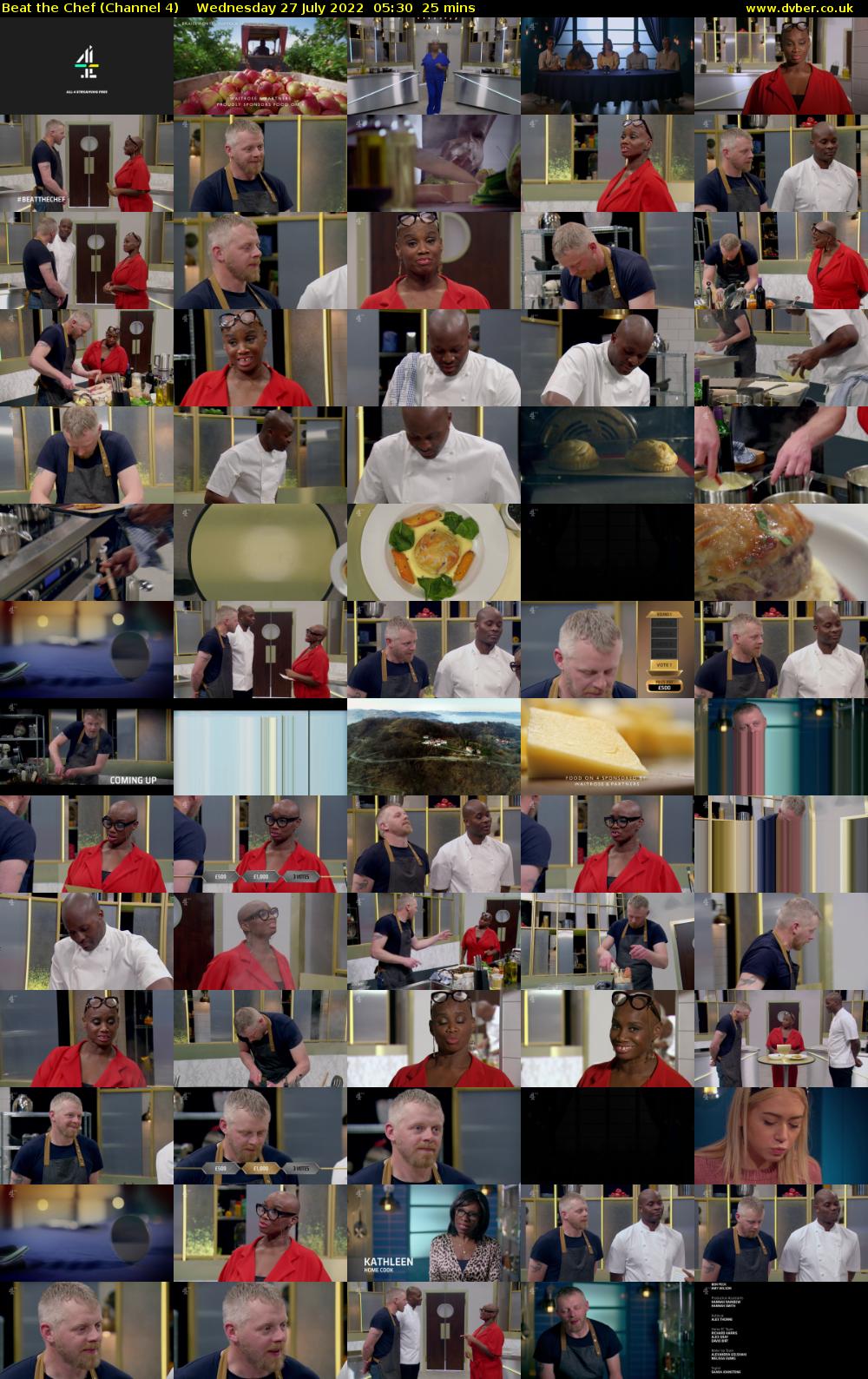 Beat the Chef (Channel 4) Wednesday 27 July 2022 05:30 - 05:55