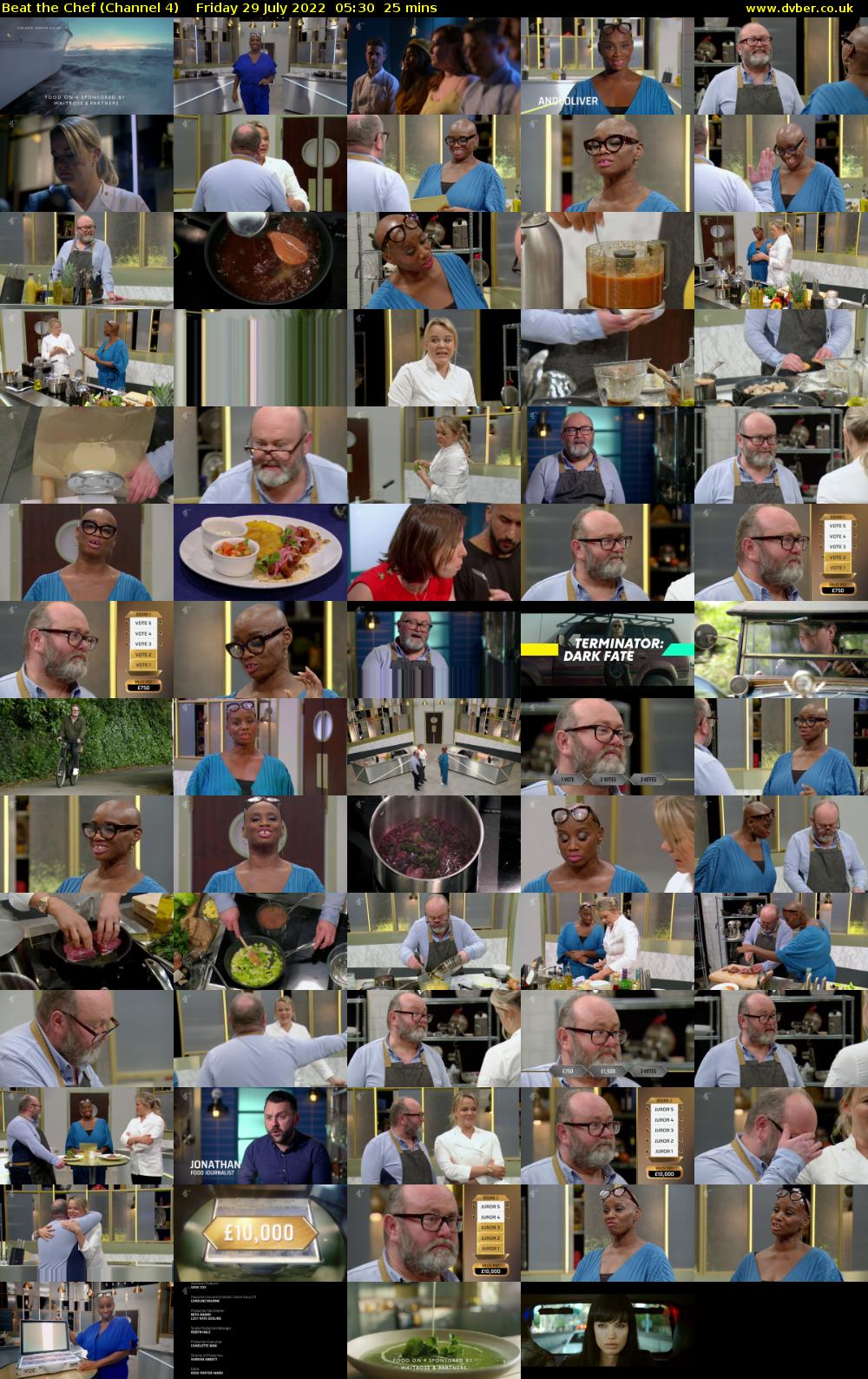 Beat the Chef (Channel 4) Friday 29 July 2022 05:30 - 05:55
