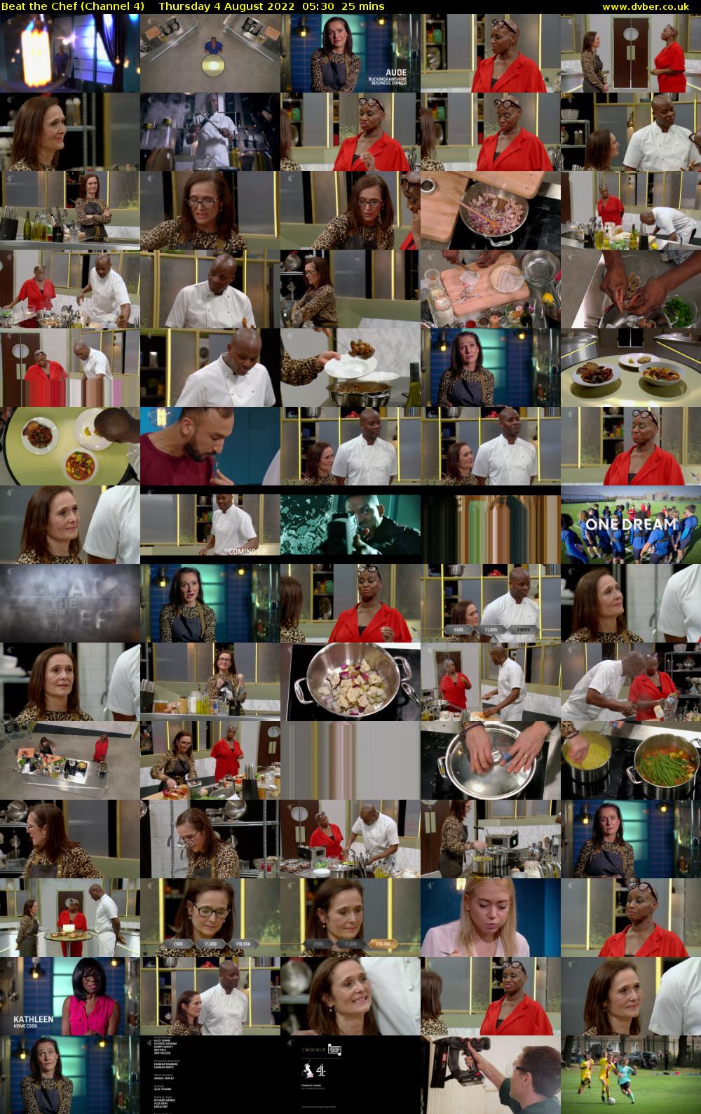 Beat the Chef (Channel 4) Thursday 4 August 2022 05:30 - 05:55