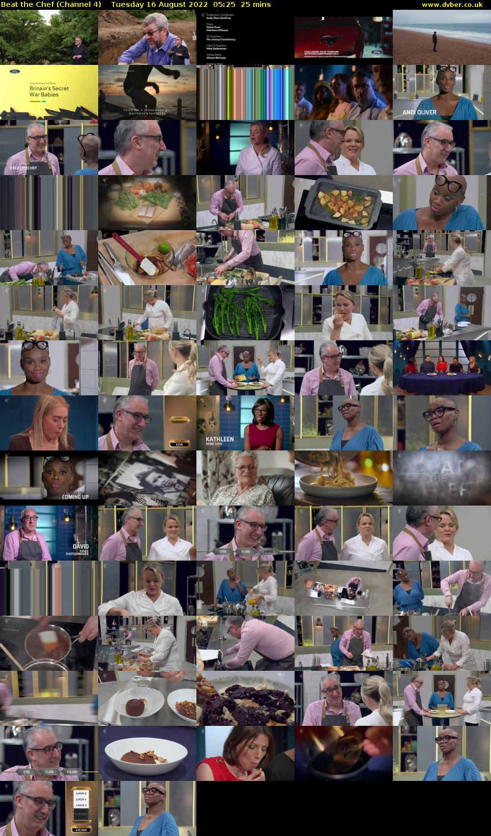 Beat the Chef (Channel 4) Tuesday 16 August 2022 05:25 - 05:50