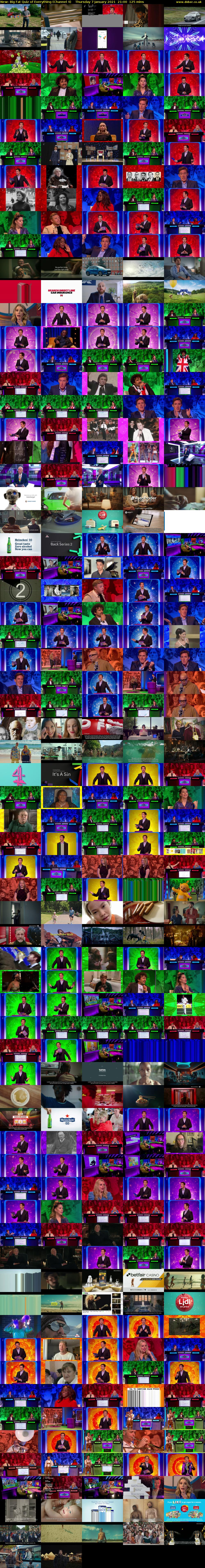 Big Fat Quiz of Everything (Channel 4) Thursday 7 January 2021 21:00 - 23:05