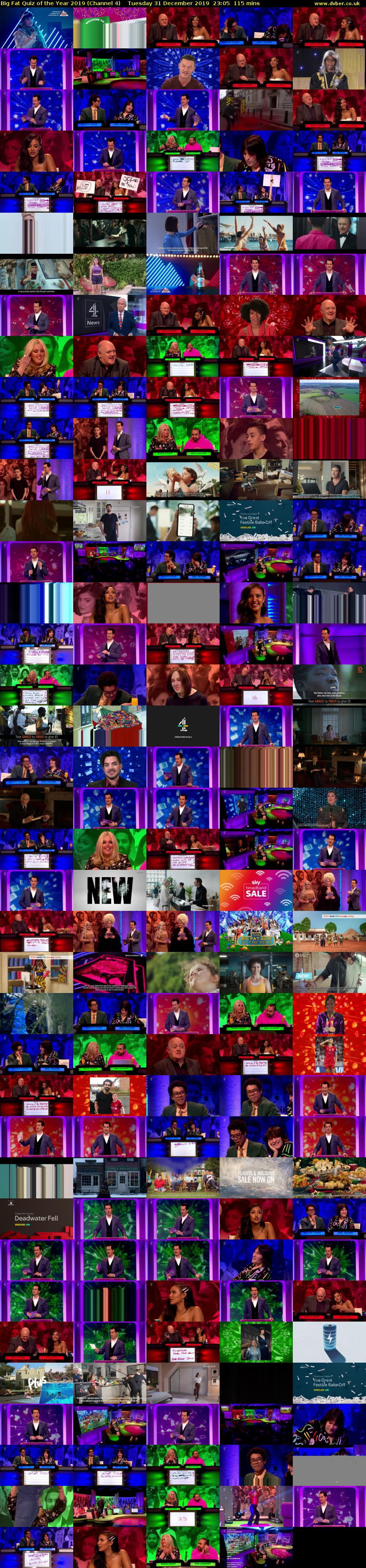 Big Fat Quiz of the Year 2019 (Channel 4) Tuesday 31 December 2019 23:05 - 01:00