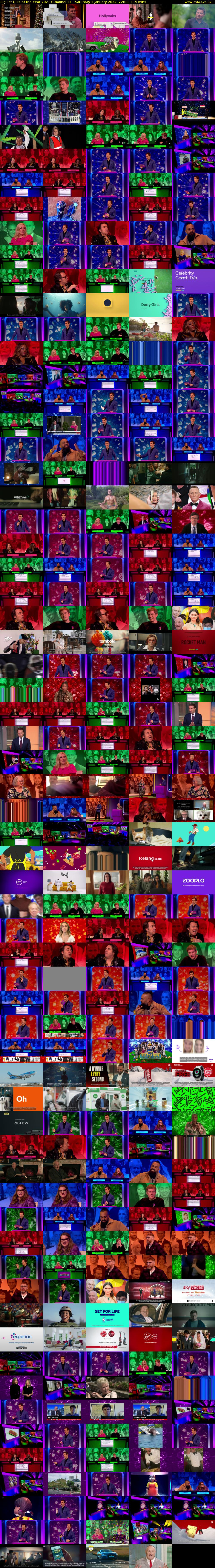 Big Fat Quiz of the Year 2021 (Channel 4) Saturday 1 January 2022 22:00 - 23:55