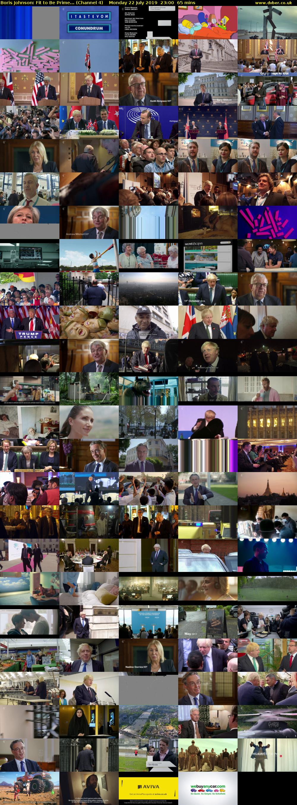 Boris Johnson: Fit to Be Prime... (Channel 4) Monday 22 July 2019 23:00 - 00:05