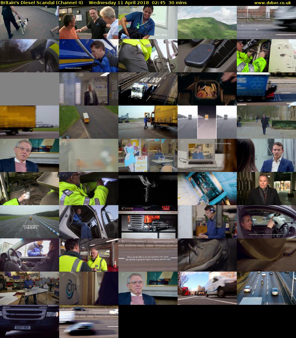 Britain's Diesel Scandal (Channel 4) Wednesday 11 April 2018 02:45 - 03:15