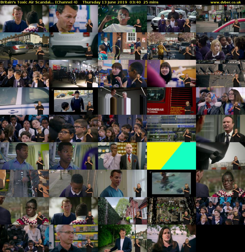 Britain's Toxic Air Scandal... (Channel 4) Thursday 13 June 2019 03:40 - 04:05