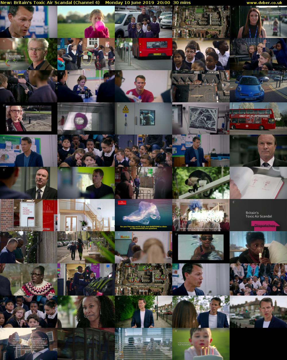 Britain's Toxic Air Scandal (Channel 4) Monday 10 June 2019 20:00 - 20:30