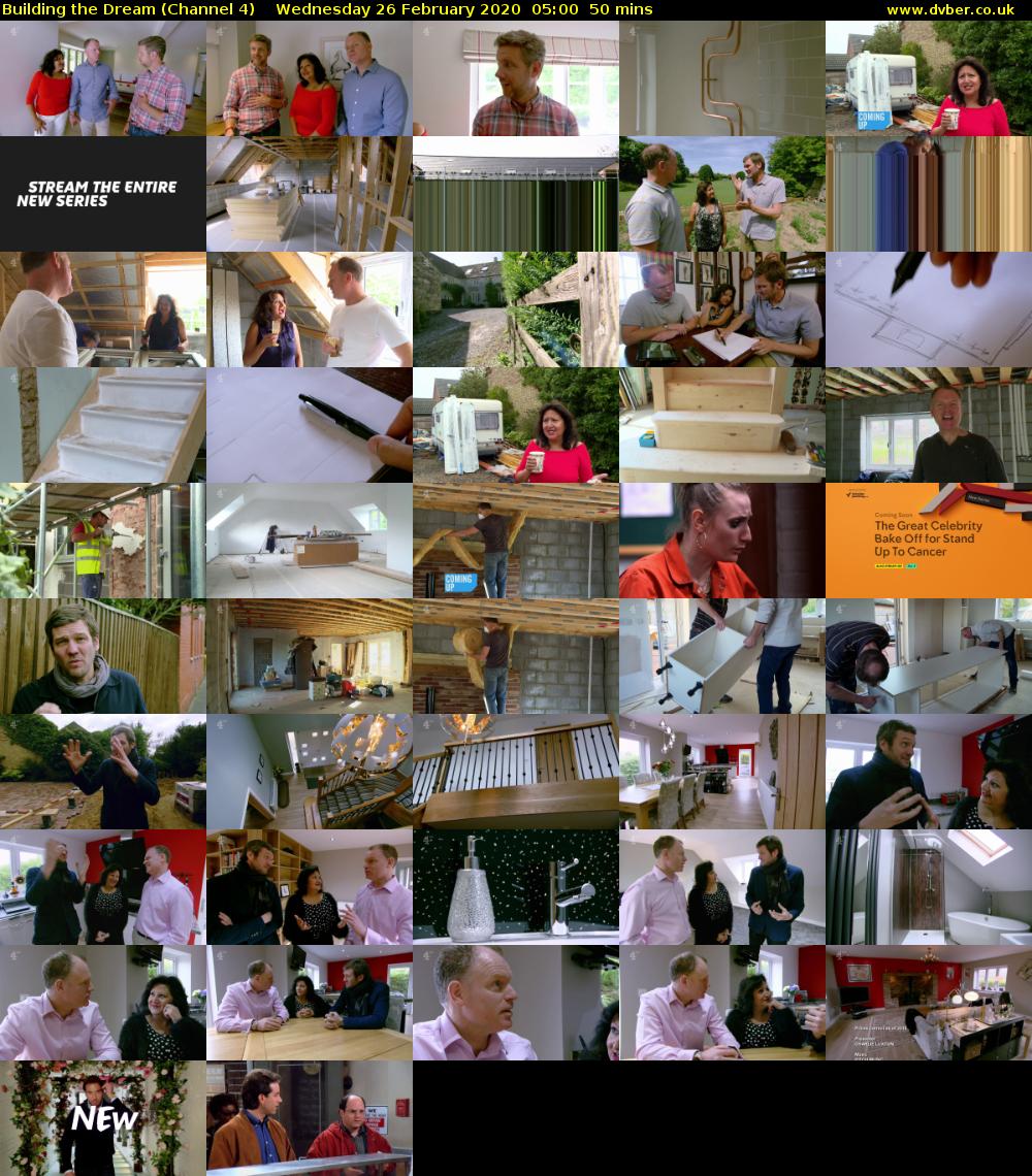 Building the Dream (Channel 4) Wednesday 26 February 2020 05:00 - 05:50