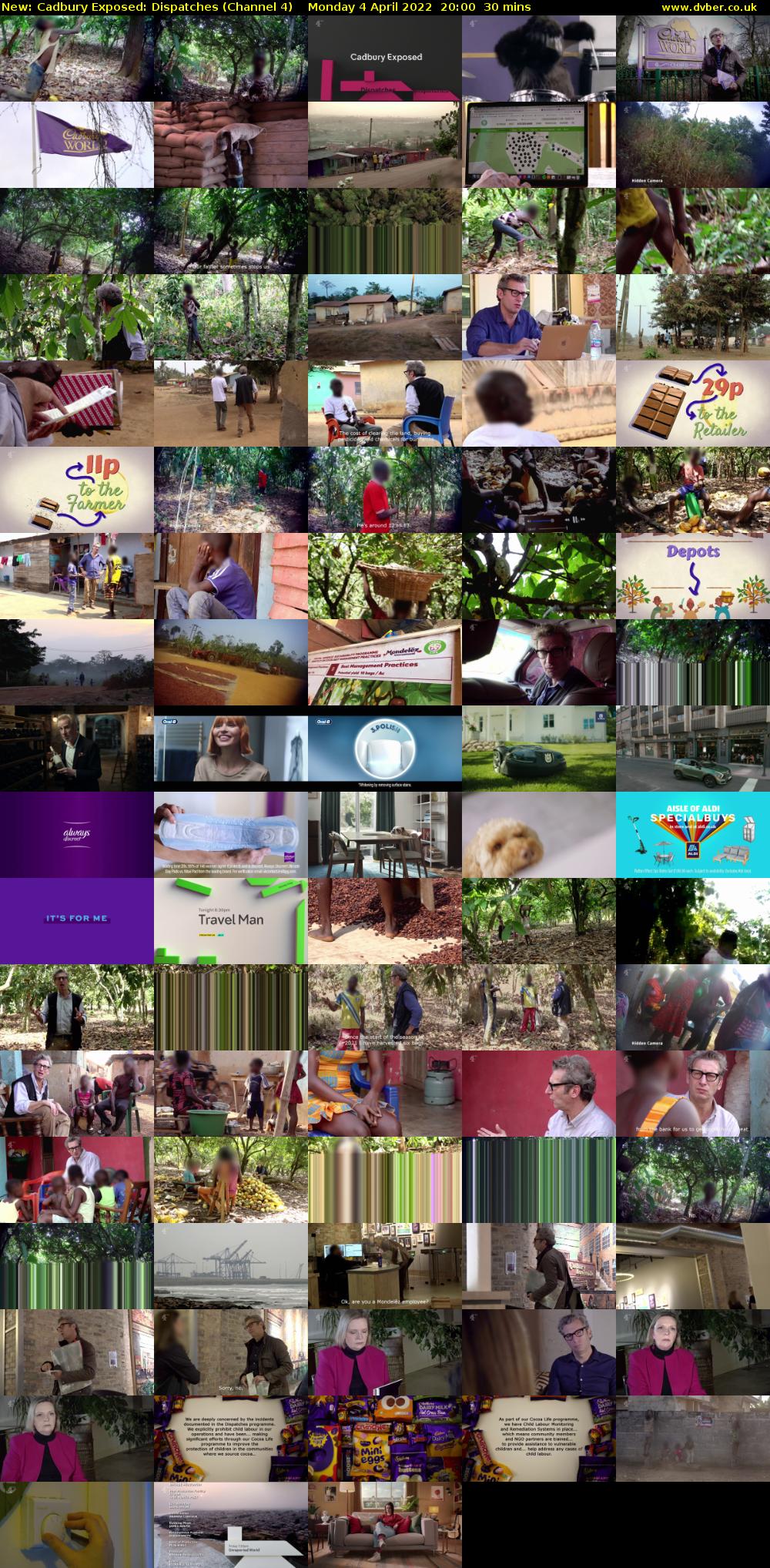 Cadbury Exposed: Dispatches (Channel 4) Monday 4 April 2022 20:00 - 20:30