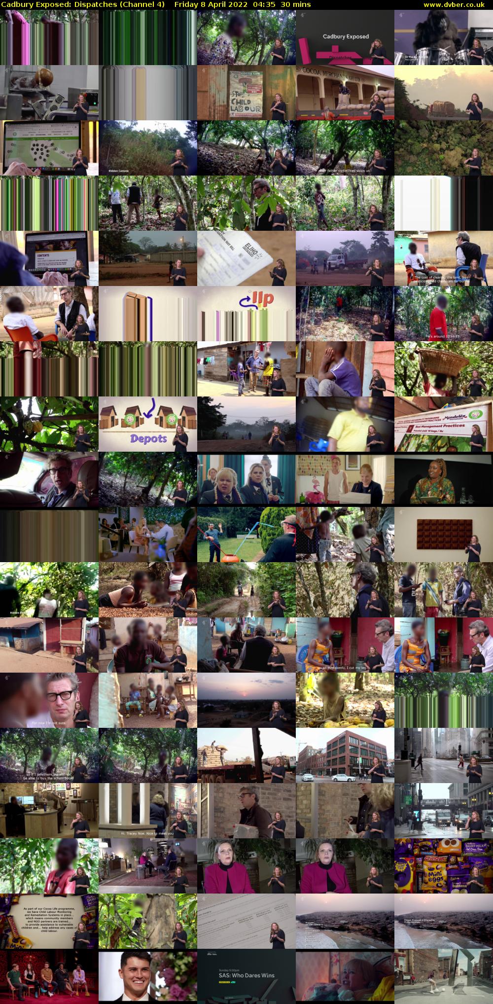 Cadbury Exposed: Dispatches (Channel 4) Friday 8 April 2022 04:35 - 05:05