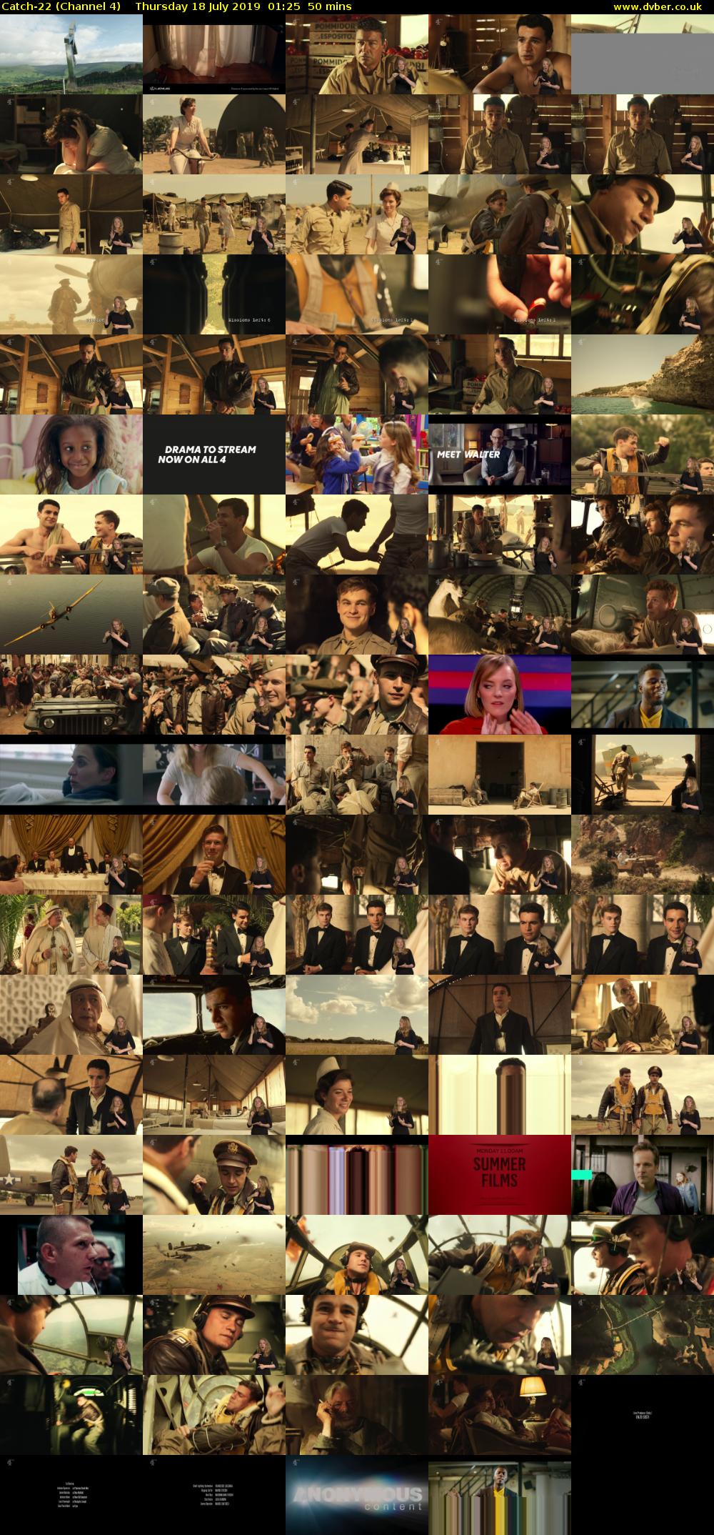 Catch-22 (Channel 4) Thursday 18 July 2019 01:25 - 02:15