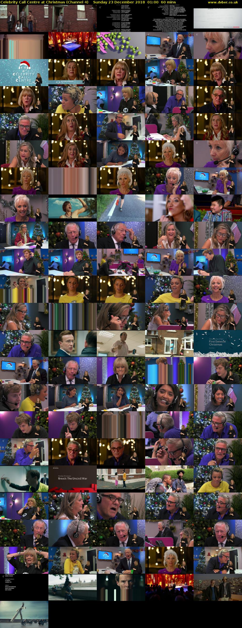 Celebrity Call Centre at Christmas (Channel 4) Sunday 23 December 2018 01:00 - 02:00
