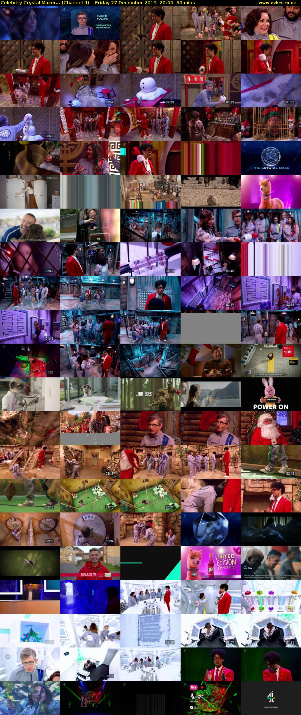 Celebrity Crystal Maze:... (Channel 4) Friday 27 December 2019 20:00 - 21:00